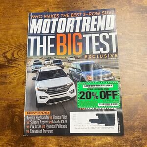 Motor Trend May, 2020 3-Row SUV Comparo, Taycan Turbo S